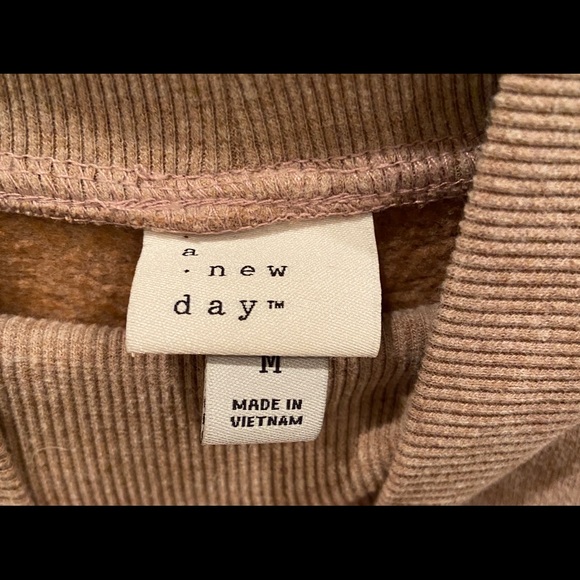 Beige Turtle Neck Sweatshirt - Picture 2 of 3